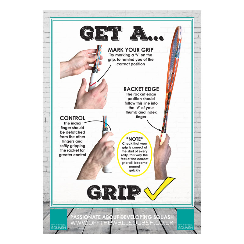 Off The Wall Squash - Grip Poster- Coaching Resources